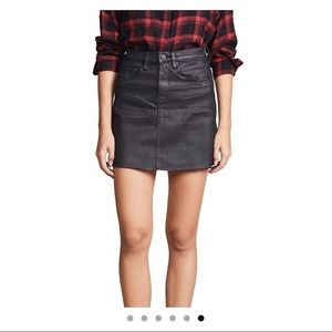 NWT Blank Denim Coated black mini skirt